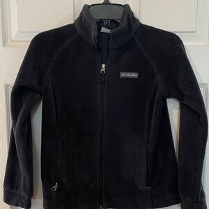 Columbia Size M 10-12 Black Fleece Jacket
